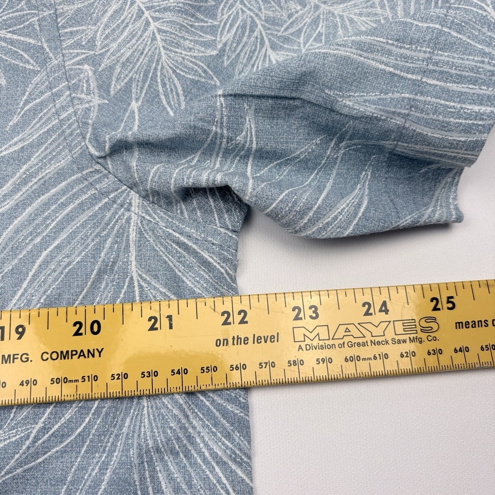Tommy Bahama Men's Medium Palm Leaf Print Button-Down LT Blue Shirt ST326961TX - Picture 7 of 9